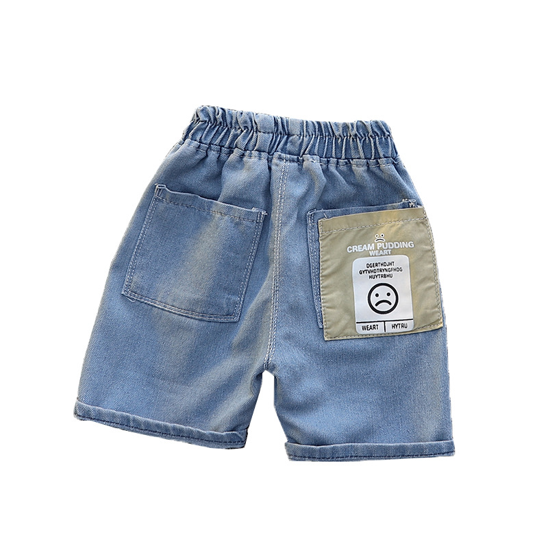 Boys' Denim Shorts Summer Lightweight Kids Pants Summer Five-Point Pants Outerwear